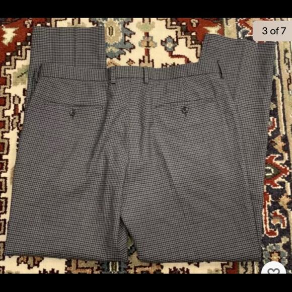 J.Crew Men's 36x32 Ludlow Plaid Flat Front Four Seasons Wool Slim Dress Pants - Picture 3 of 7